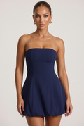 Robe Courte Asha - Bleu Marine