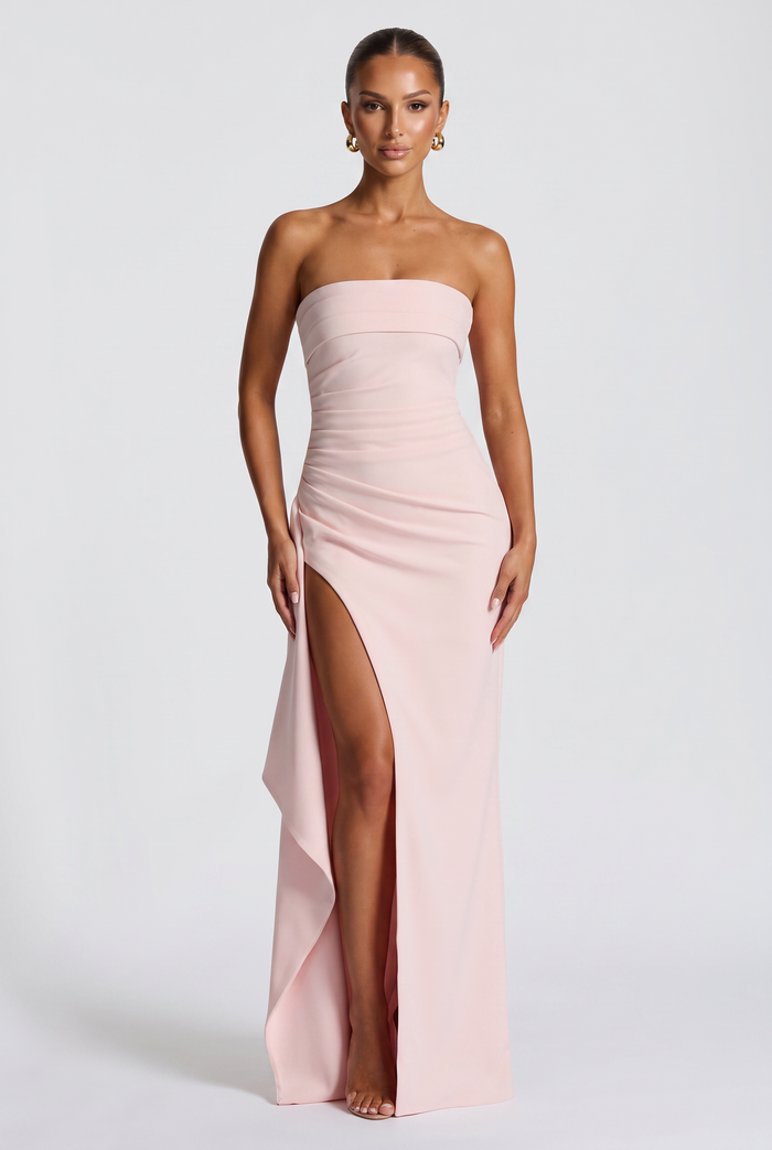 Robe Longue Zafira - Rose Poudré