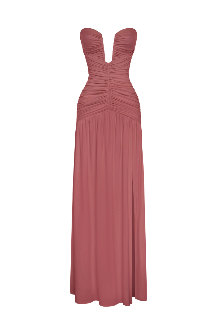 Junia Maxi Dress - Rose Brown