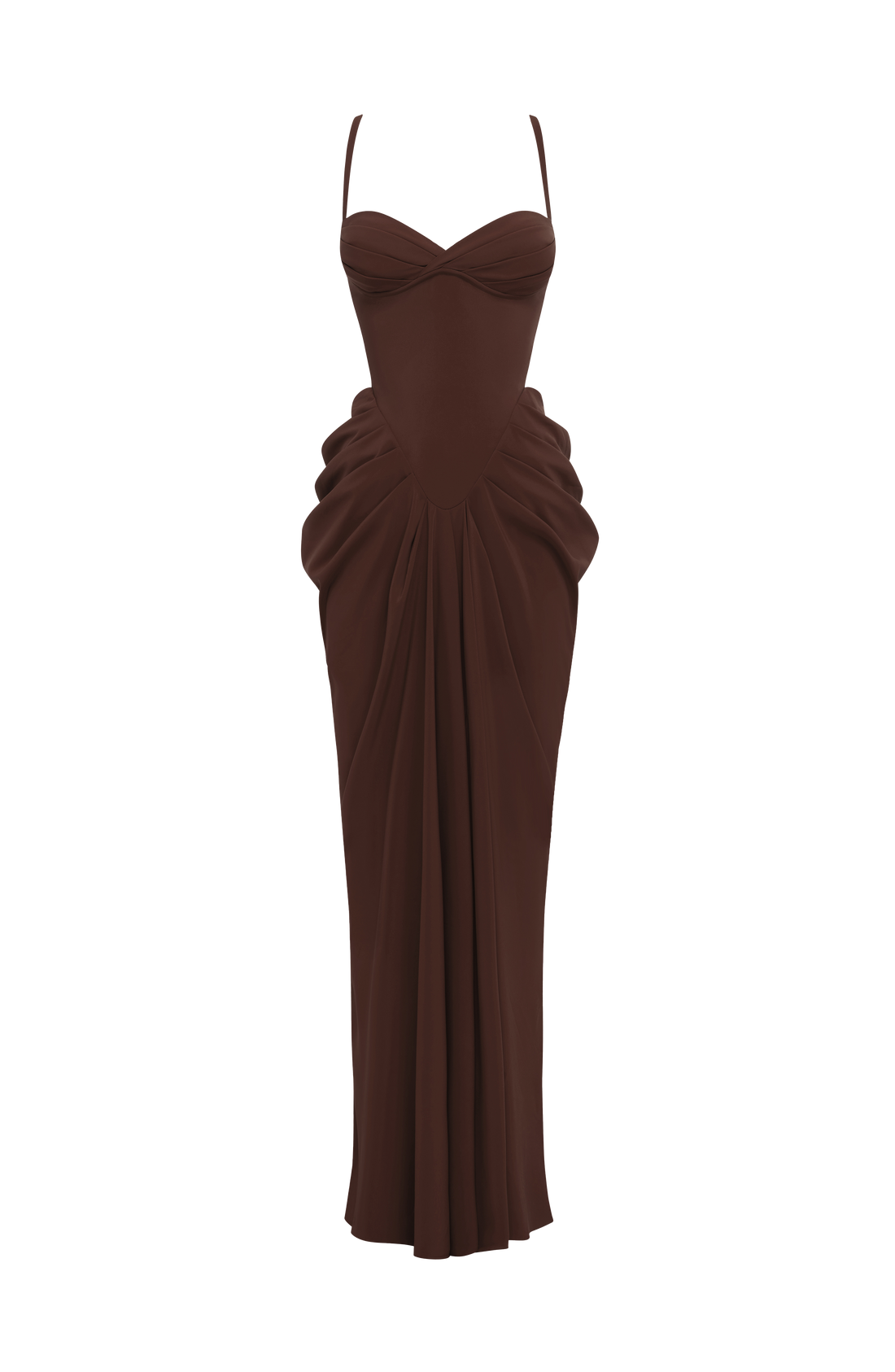 Robe Longue Lucille - Prune Marron