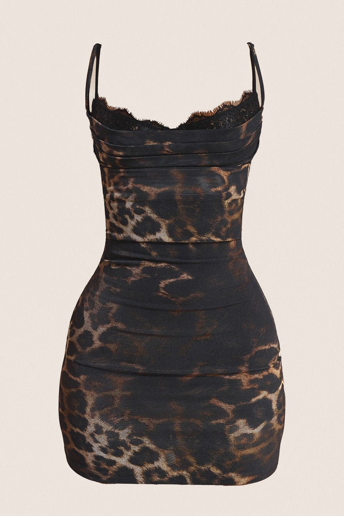Aida Mini Dress - Leopard Print