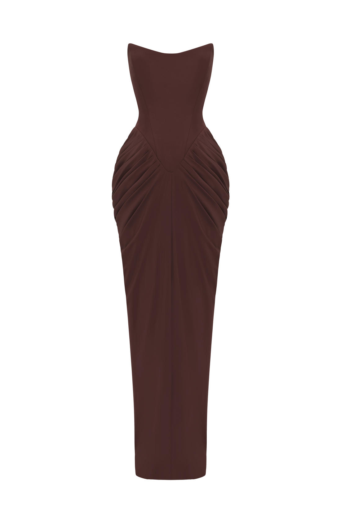 Robe Longue Noura - Prune Marron
