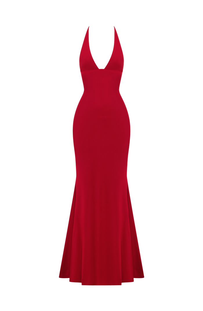 Robe Longue Olenia - Rouge Profond