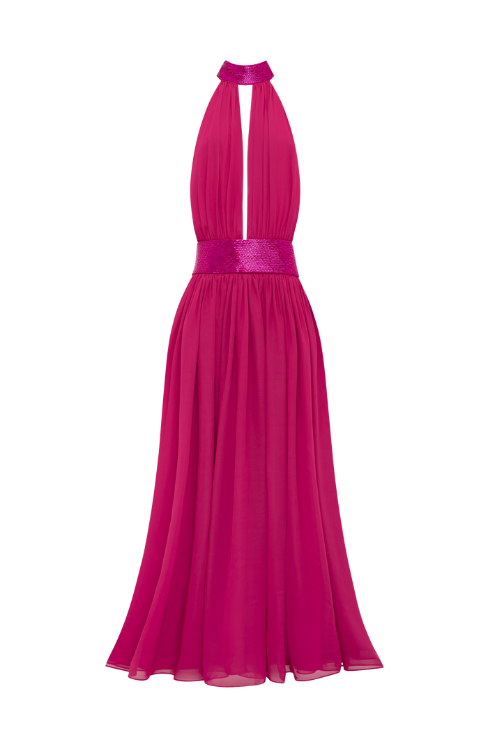 Robe Longue Rosalina - Framboise