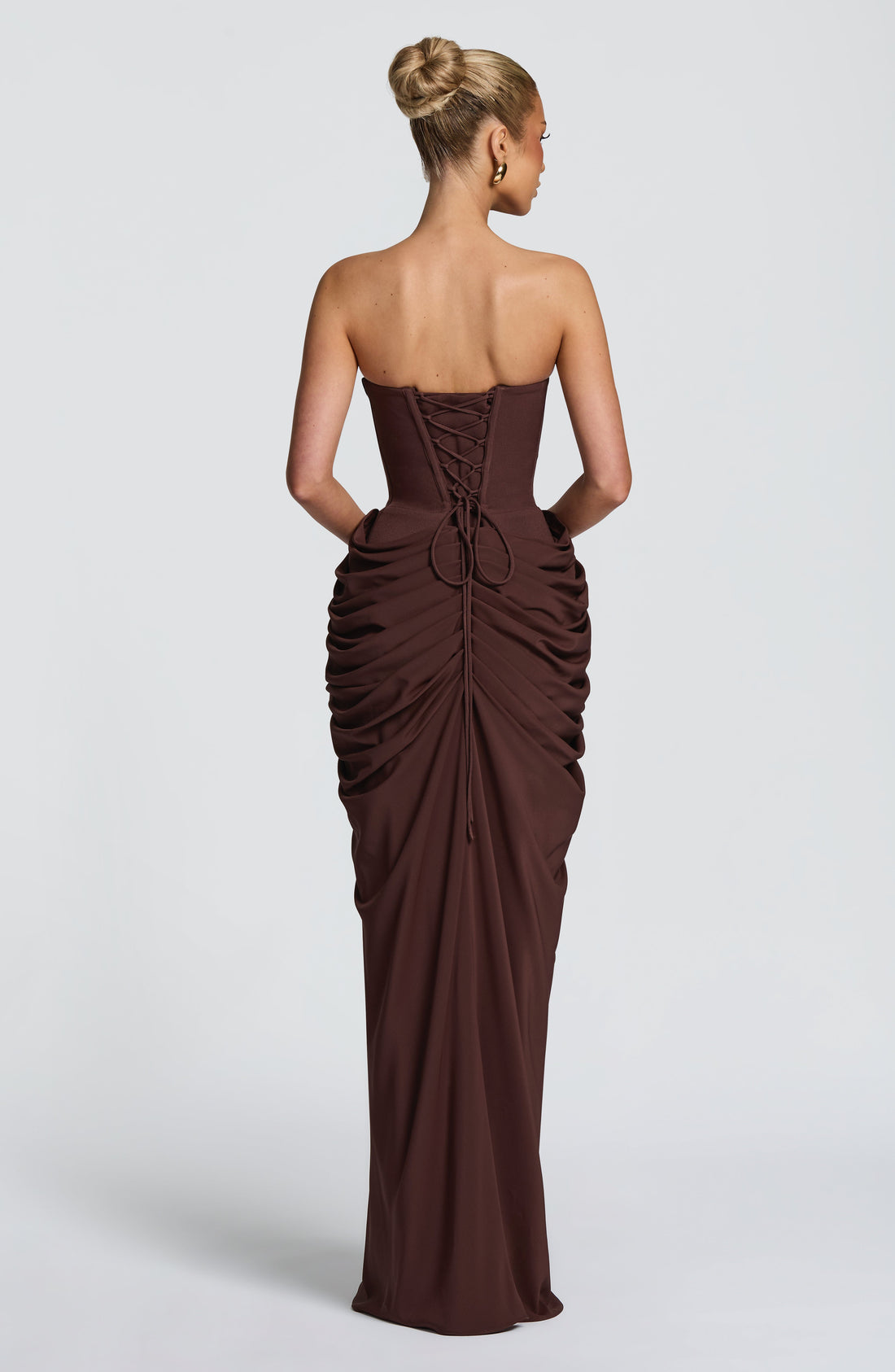 Robe Longue Noura - Prune Marron