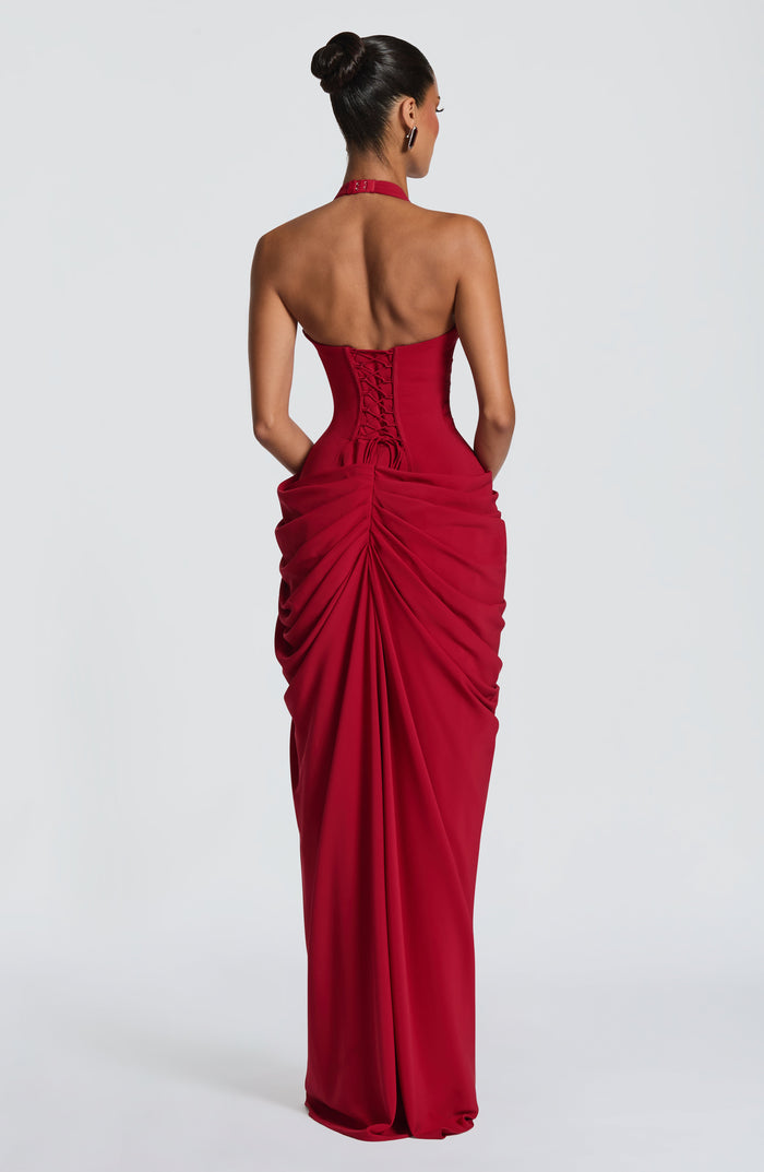 Robe Longue Minette - Rouge Profond