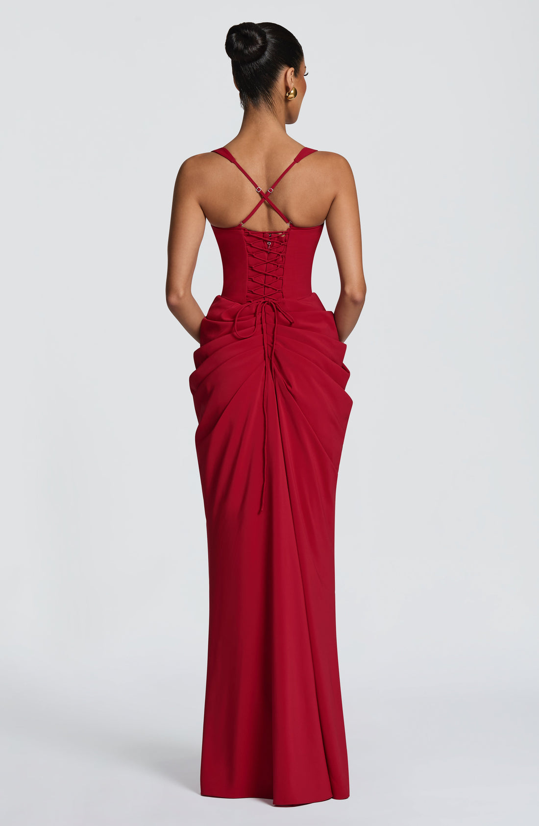 Robe Longue Lucille - Rouge Profond