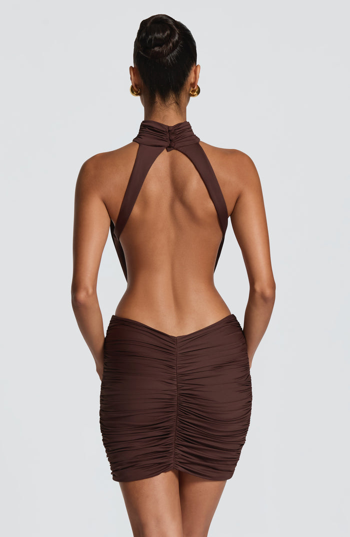 Robe Courte Thekla - Brun Prune