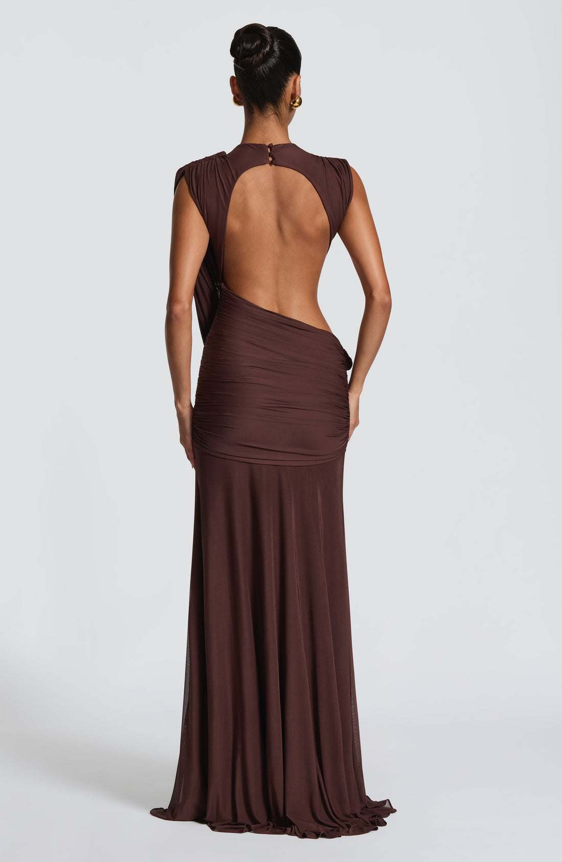 Robe Longue Mireya - Brun Prune