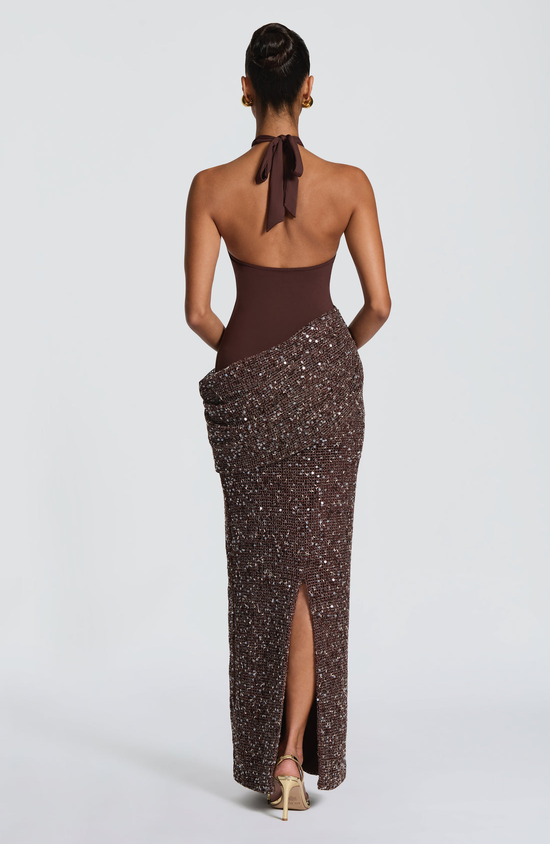 Robe Longue Solea - Brun Prune
