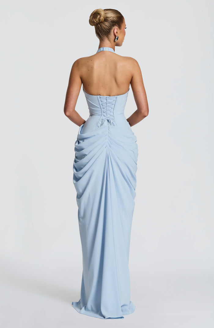 Robe Longue Minette - Bleu Glacier