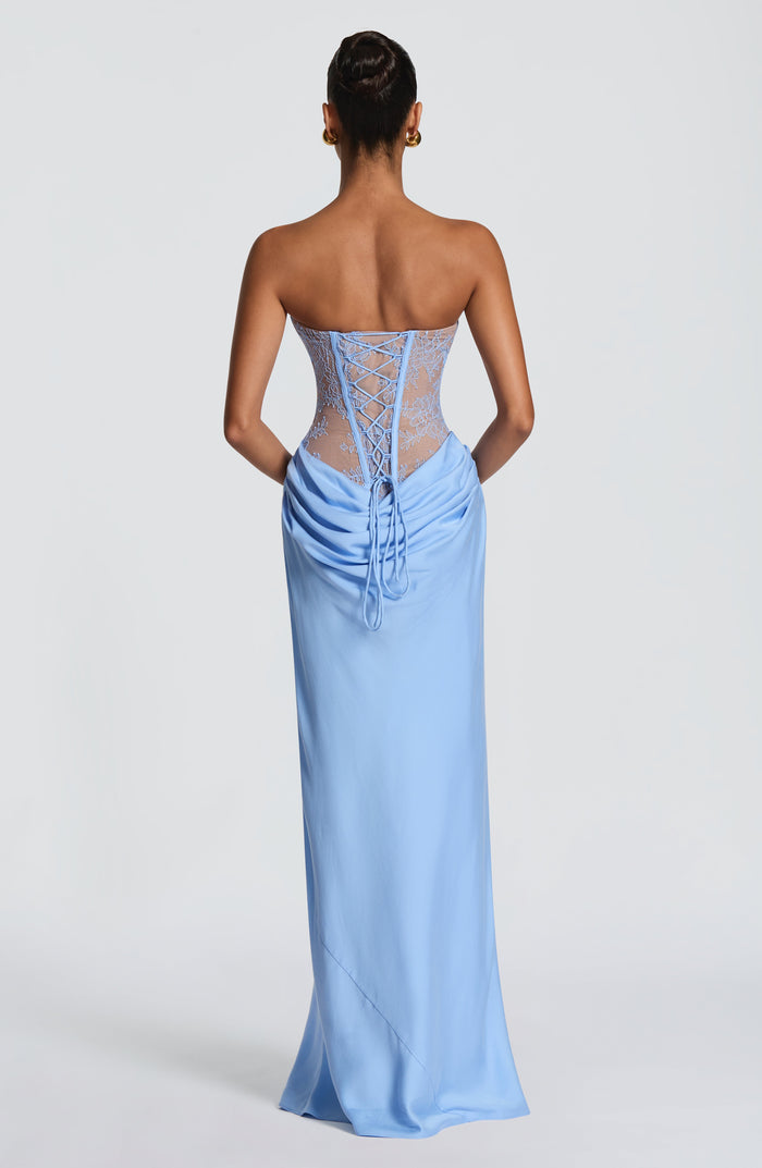 Robe Longue Kathleen - Bleu Poudré