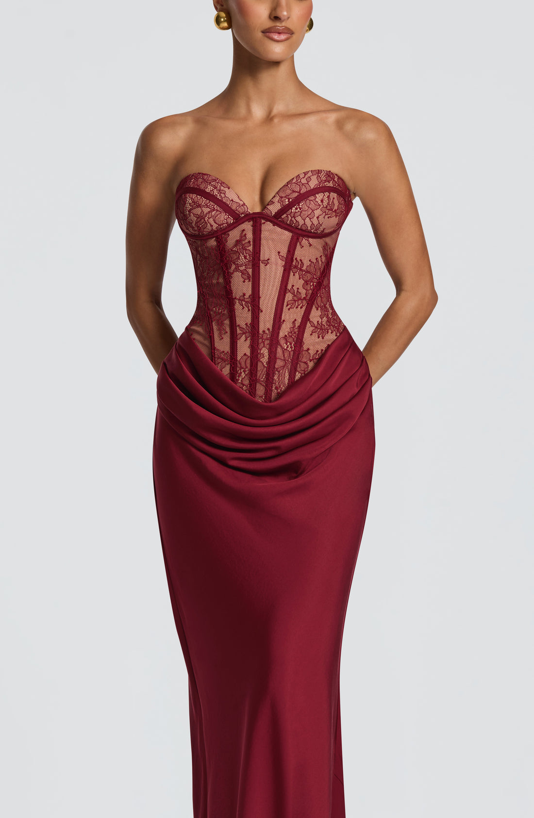 Robe Longue Kathleen - Bordeaux