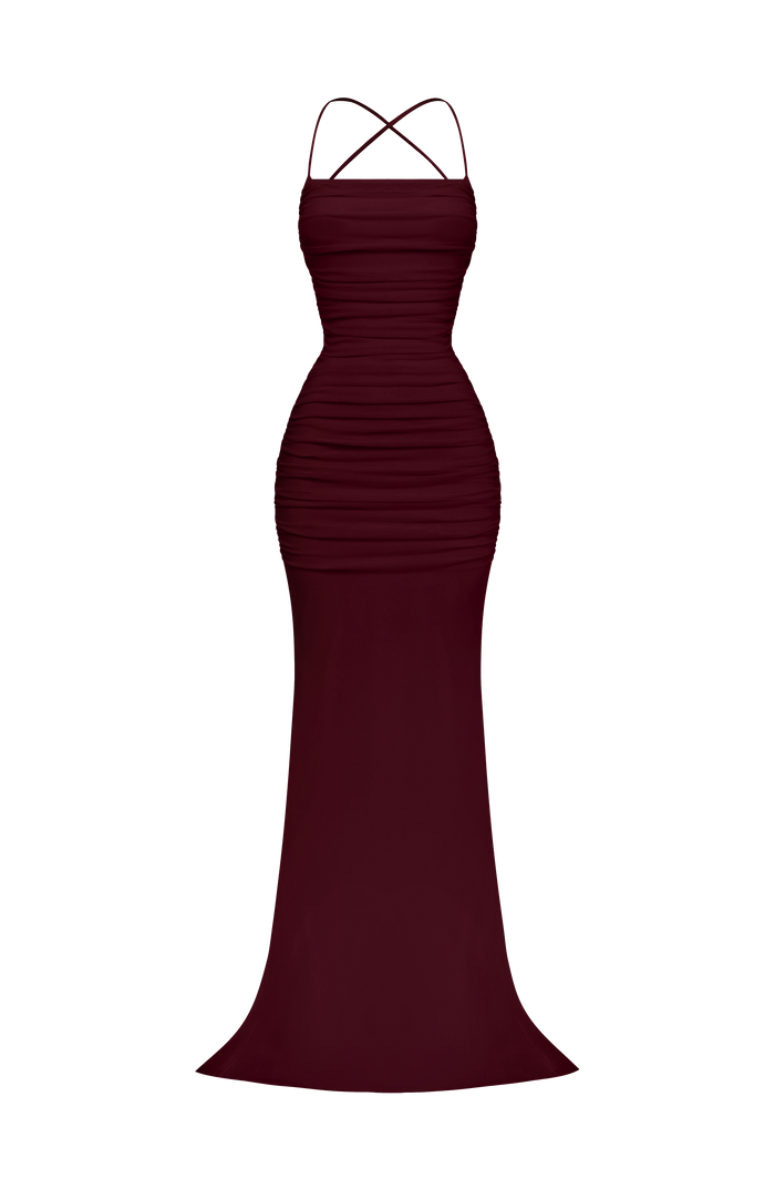 Zaria Maxi Dress - Cherry Lacquer