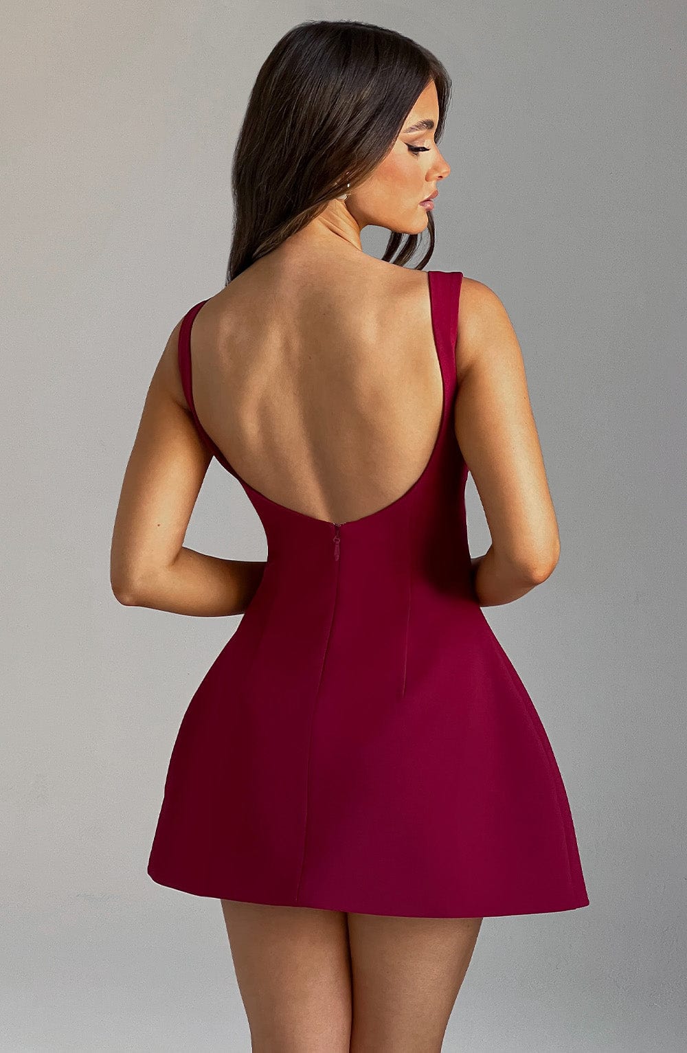 Robe Courte Alana - Lie de Vin