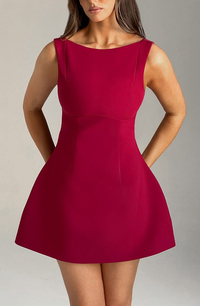 Robe Courte Alana - Lie de Vin