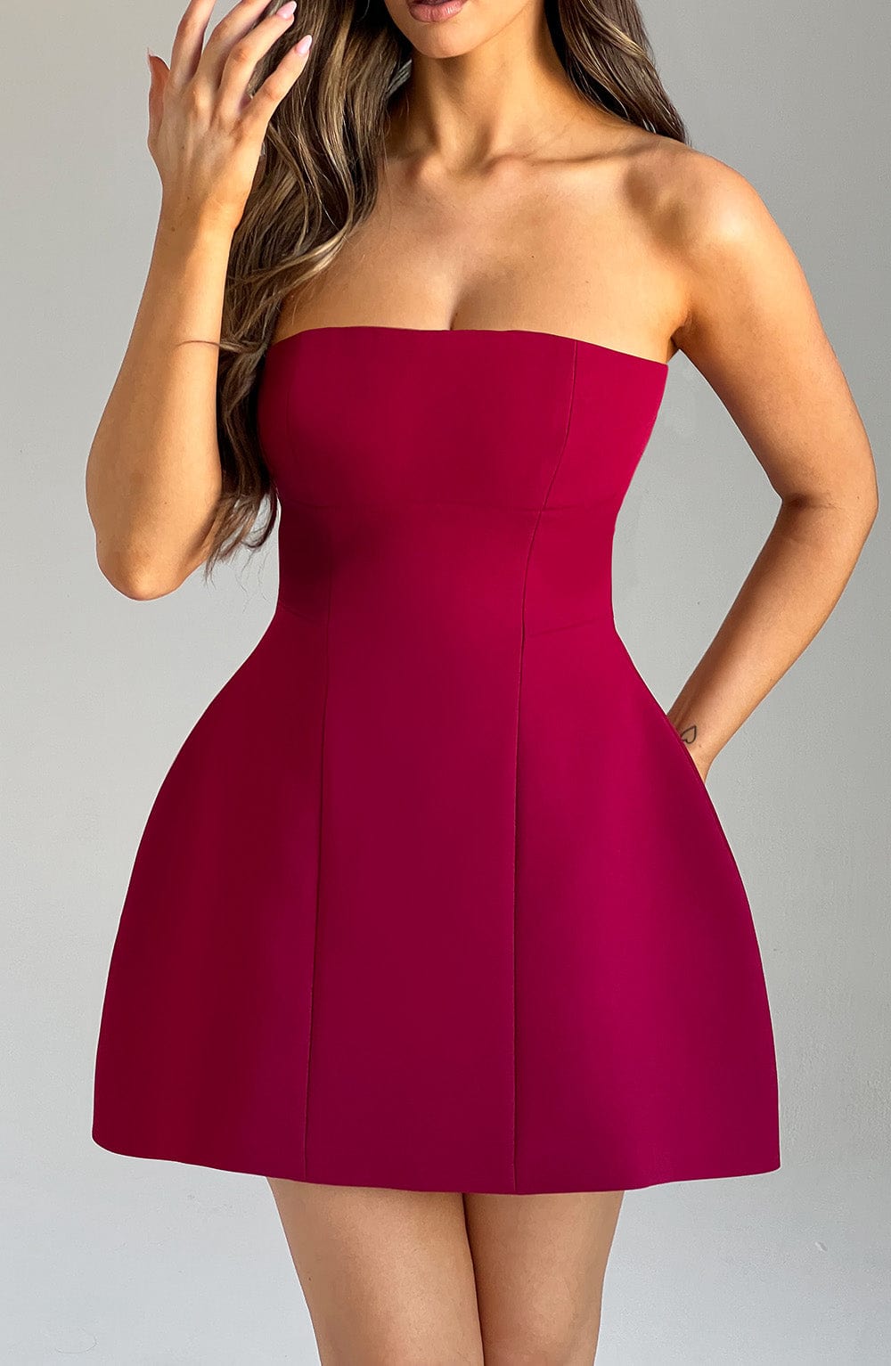 Robe Courte Asha - Lie de Vin