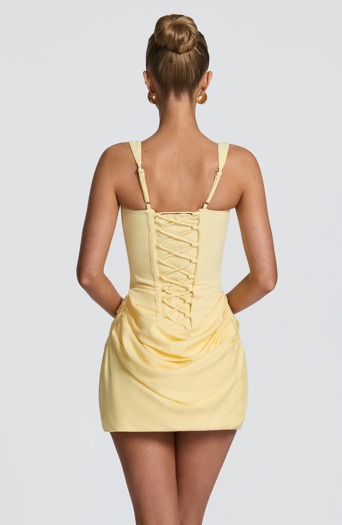 Robe Courte Cornelia - Jaune Citron
