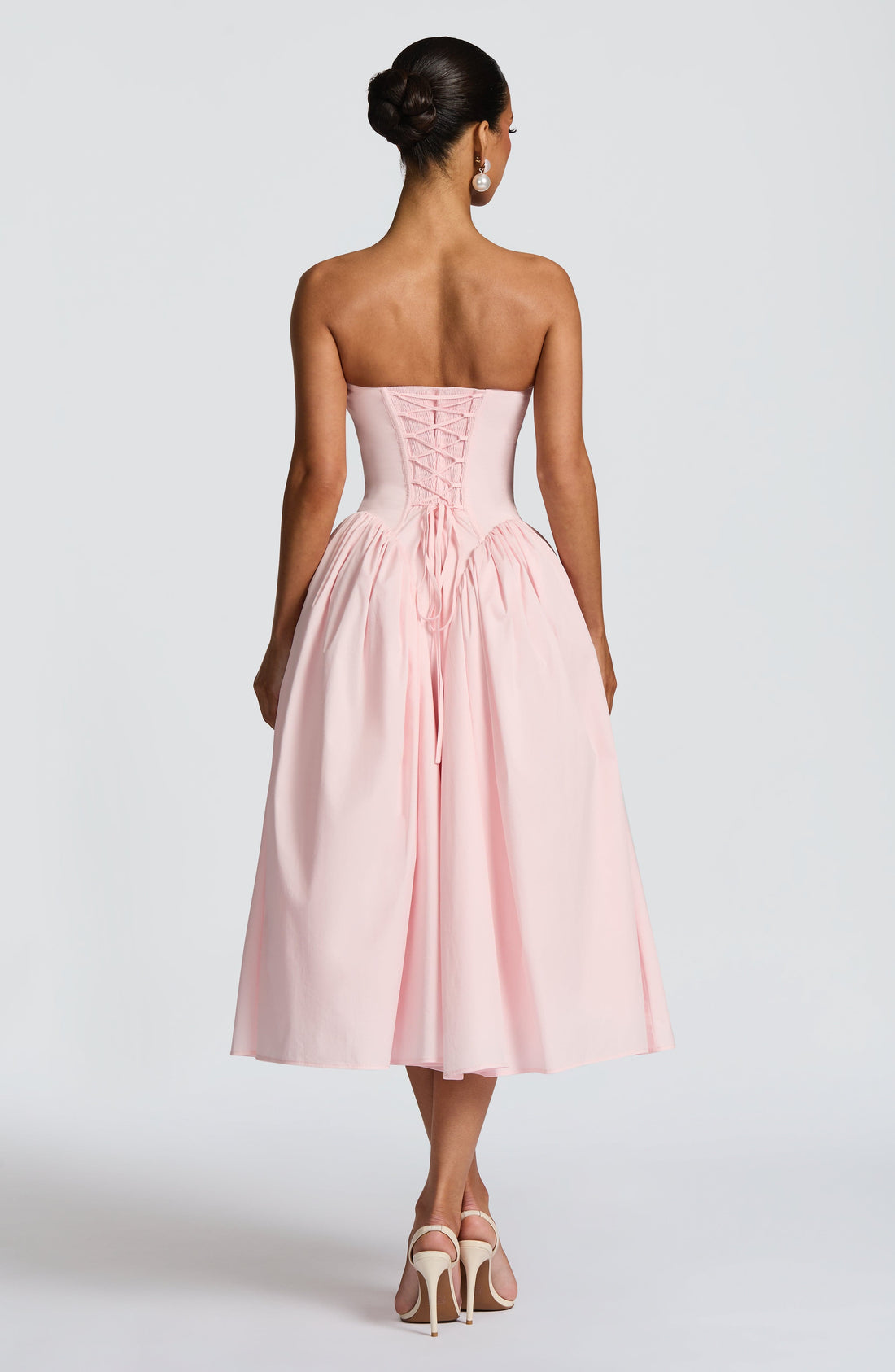 Robe Mi-Longue Darla - Rose Poudré
