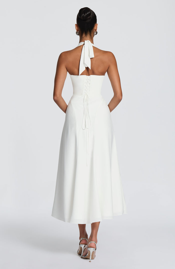 Robe Mi-Longue Hayden - Ivoire