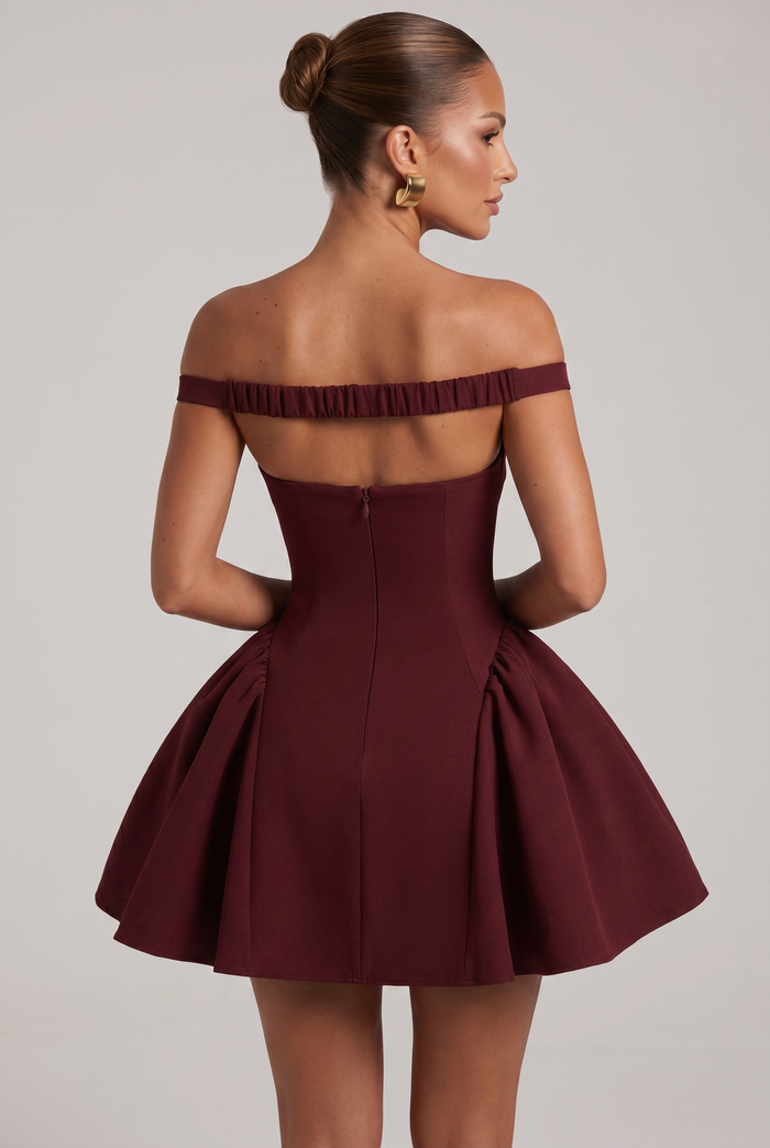 Robe Courte Marla - Rouge Cerise