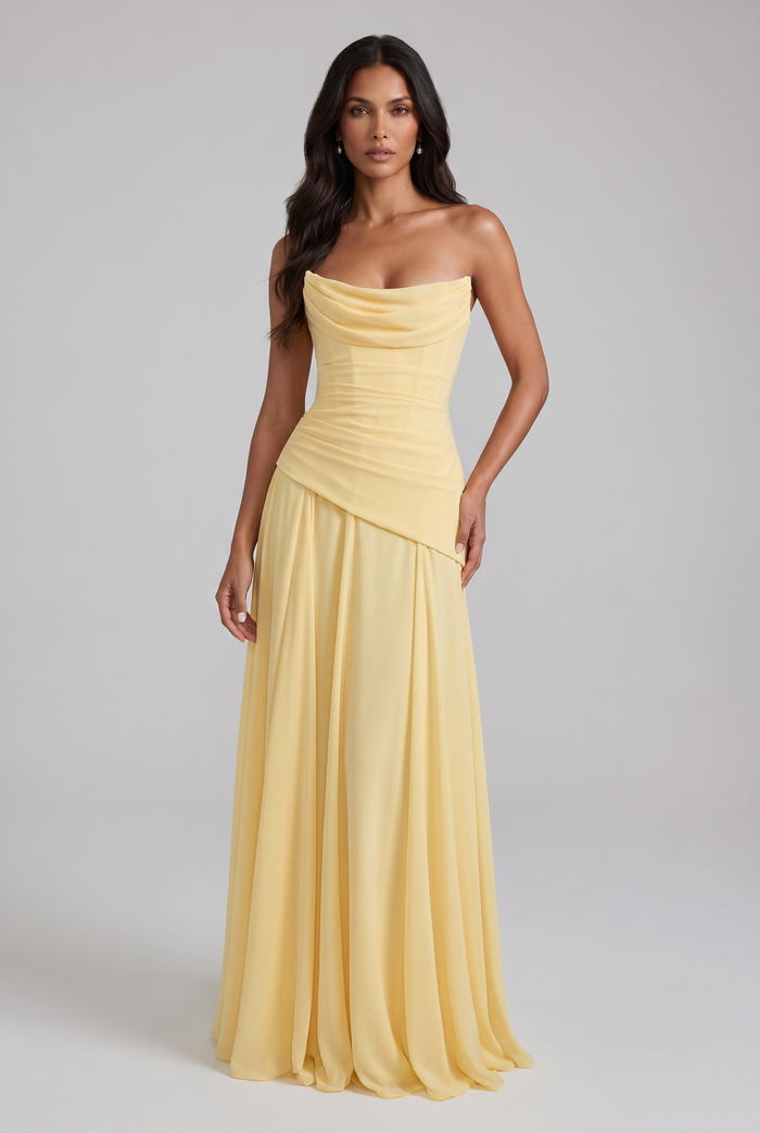 Robe Longue Patricia - Jaune Citron