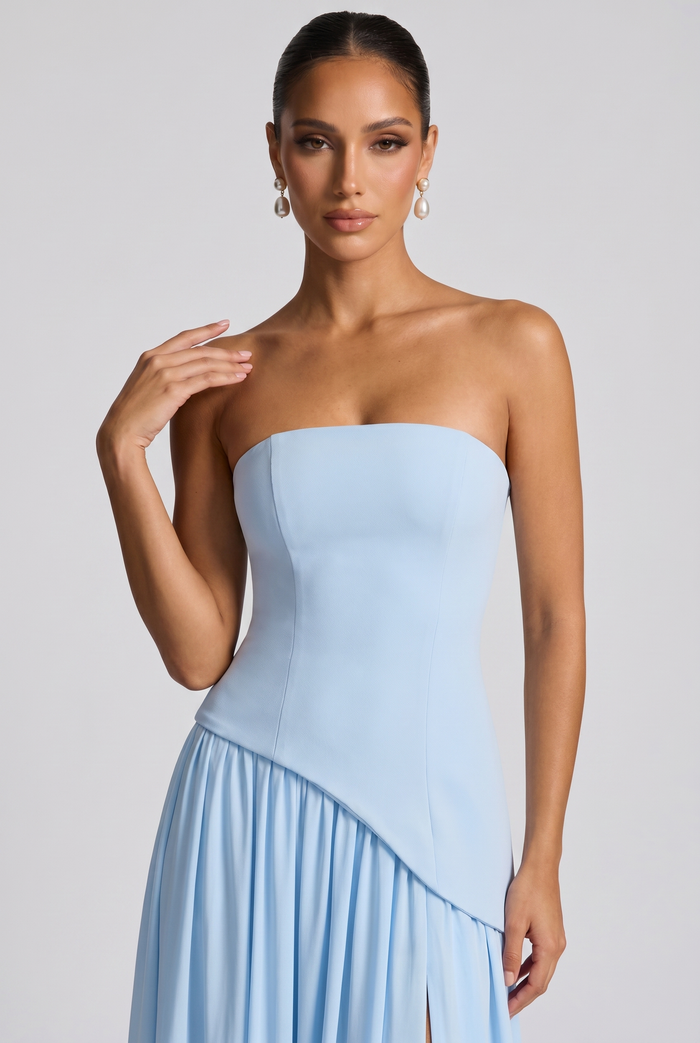 Robe Longue Maliyah - Bleu Layette