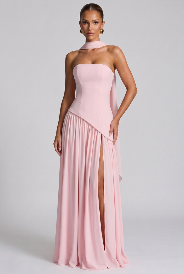 Robe Longue Maliyah - Rose Poudré