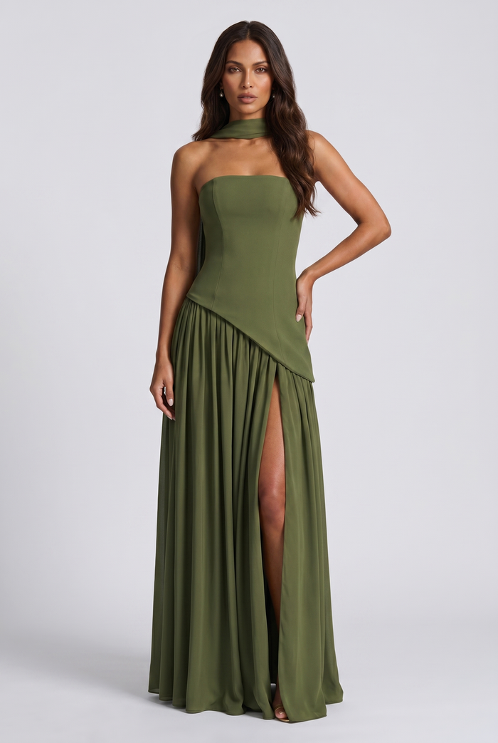 Robe Longue Maliyah - Kaki