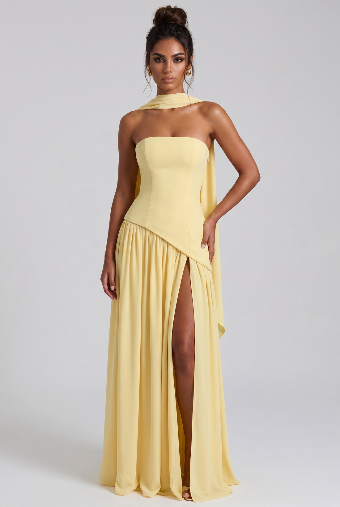 Robe Longue Maliyah - Jaune Citron