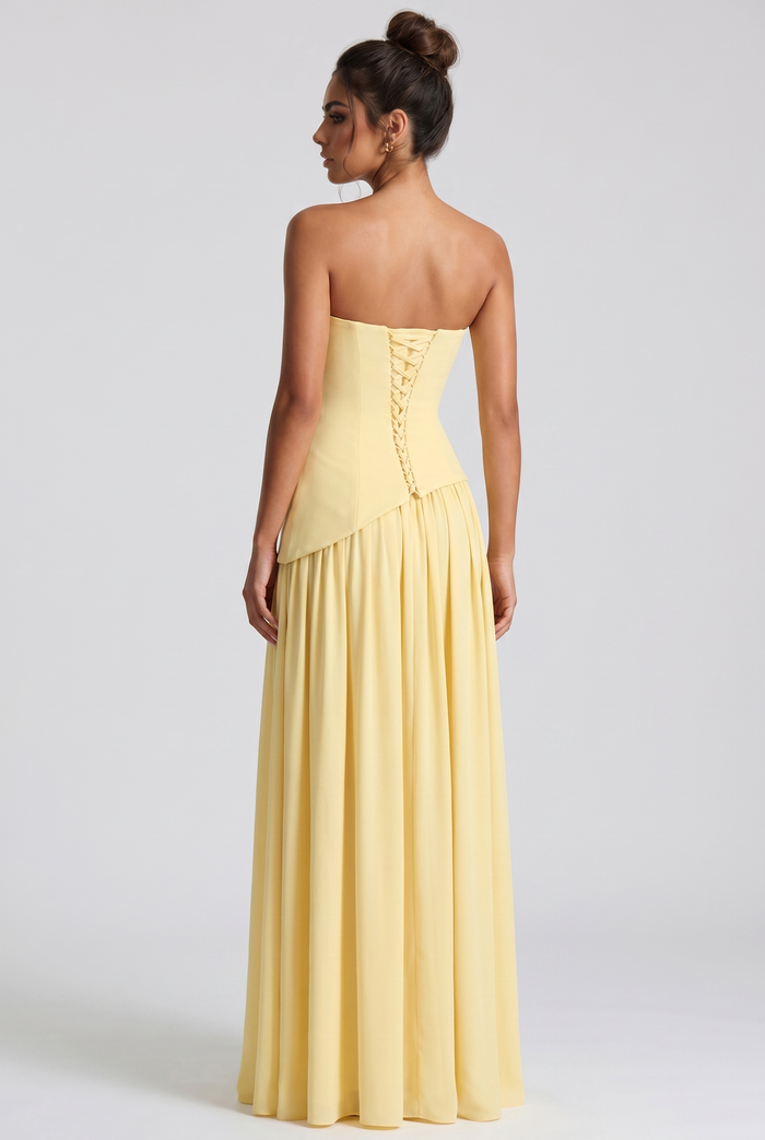 Robe Longue Maliyah - Jaune Citron