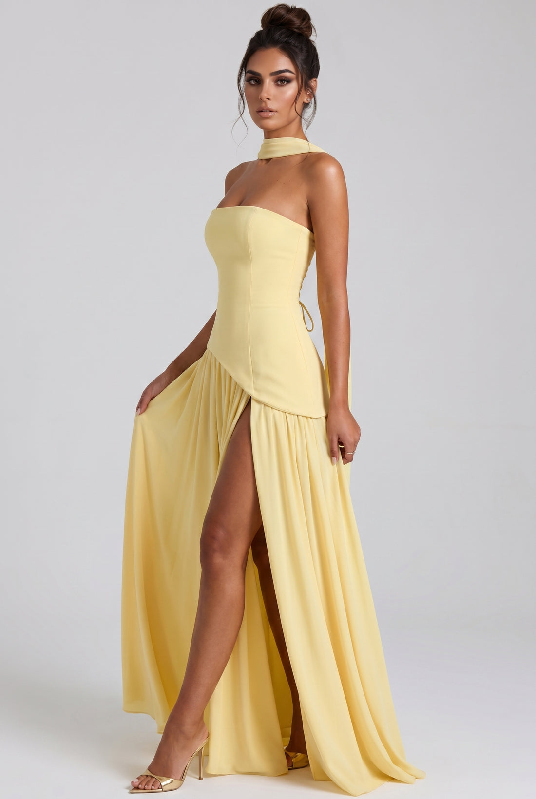 Robe Longue Maliyah - Jaune Citron