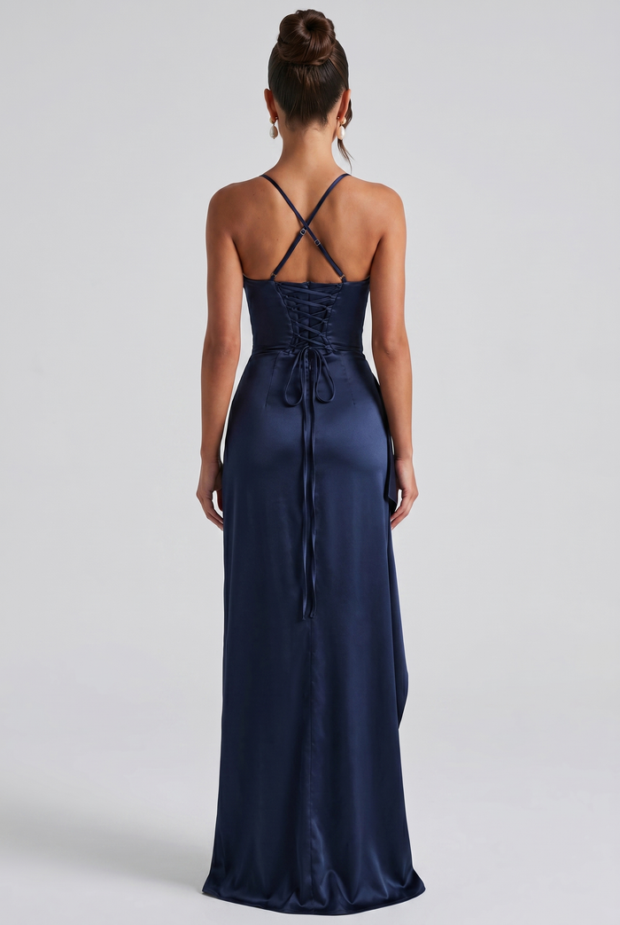Robe Longue Helen - Bleu Marine