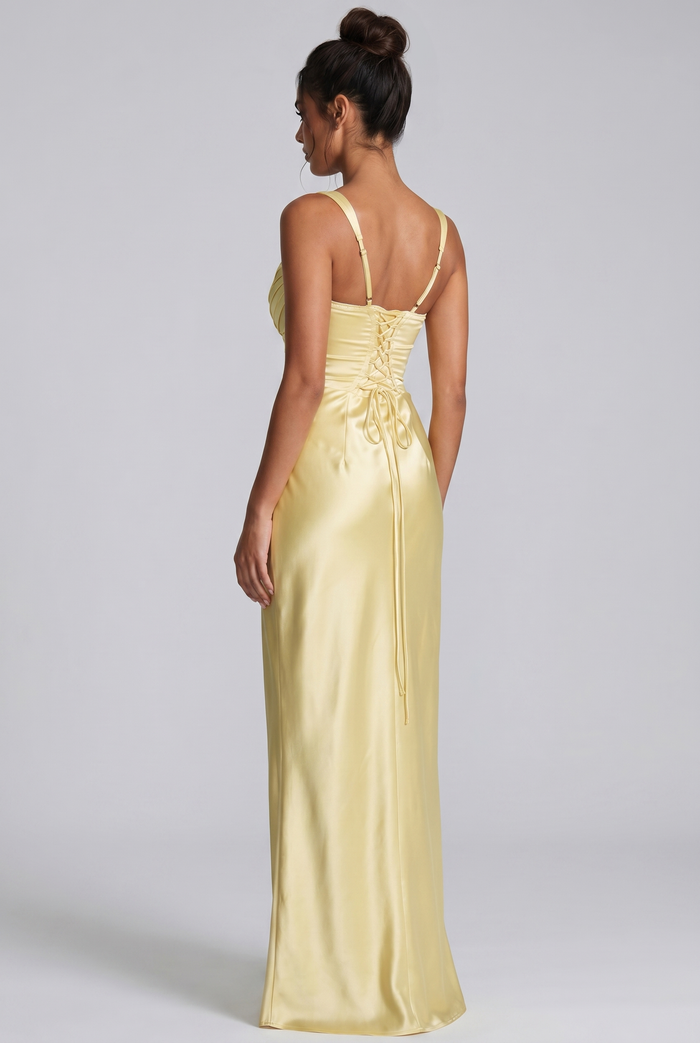 Robe Longue Calanthe - Jaune Citron