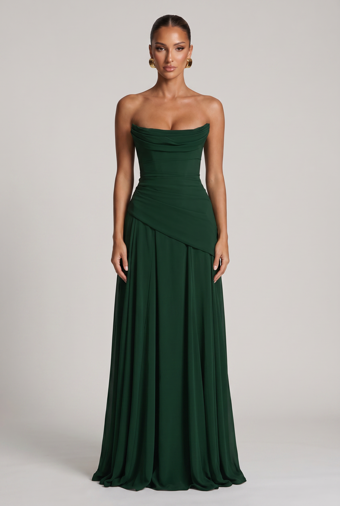 Robe Longue Patricia - Émeraude