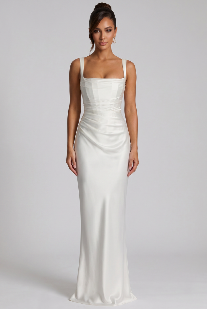 Robe Longue Calanthe - Ivoire