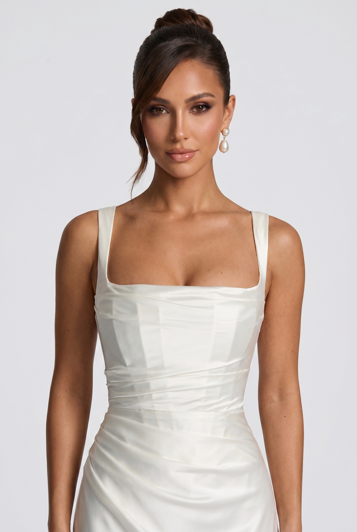Robe Longue Calanthe - Ivoire
