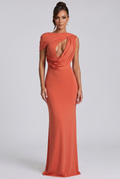 Robe Longue Kalina - Orange Brûlé
