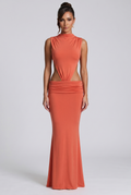 Robe Longue Fenella - Orange Brûlé