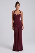 Robe Longue Gia - Cerise Laqué