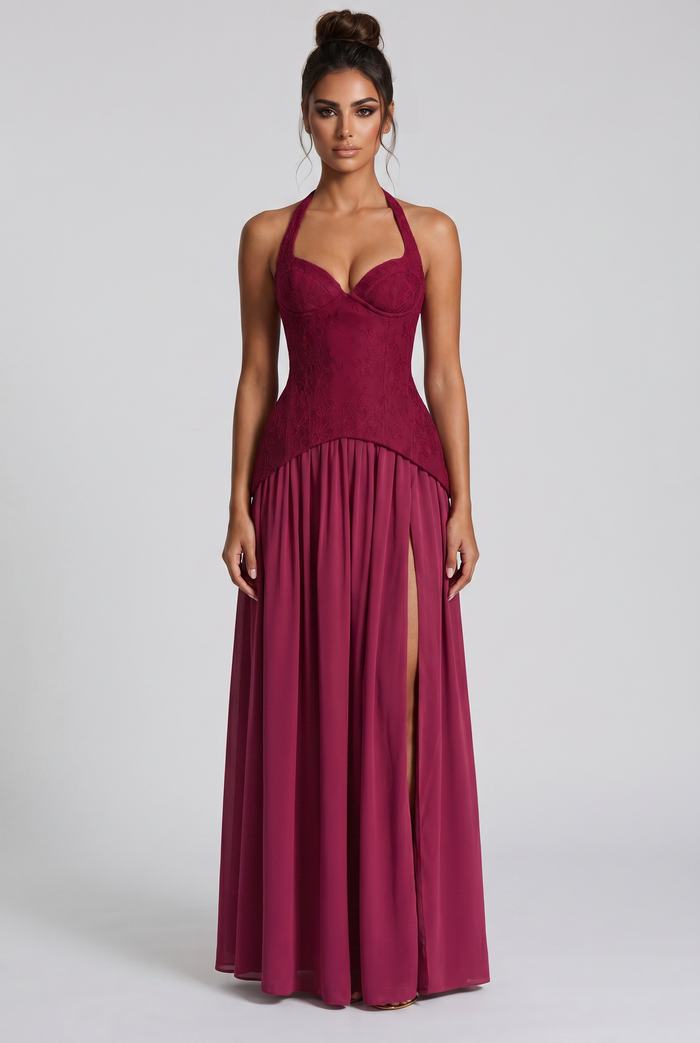 Robe Longue Almira - Mûre