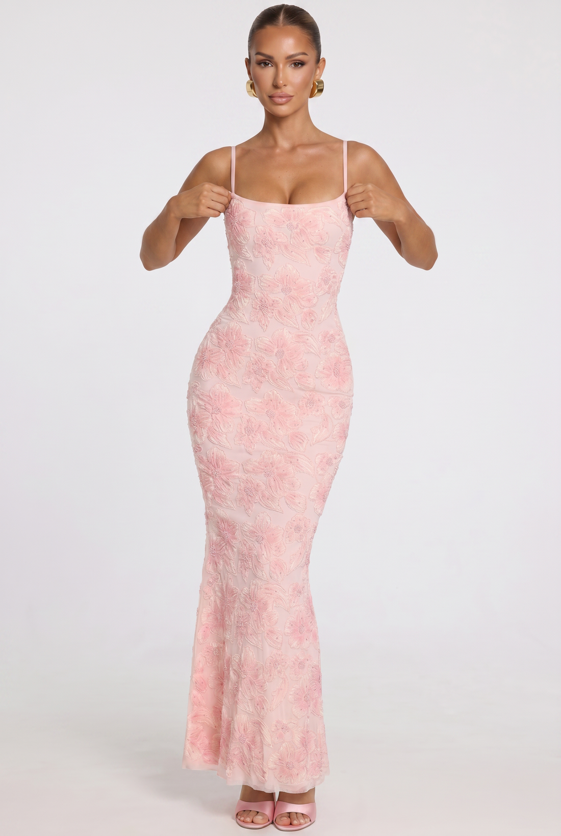 Robe Longue Valora - Rose Tendre Dégradé