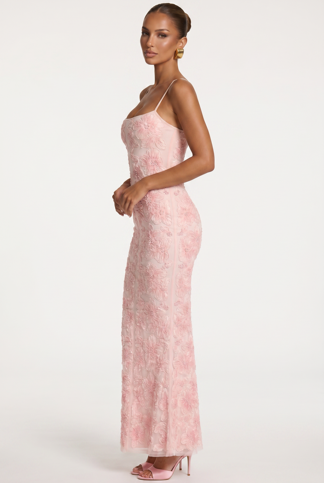 Robe Longue Valora - Rose Tendre Dégradé