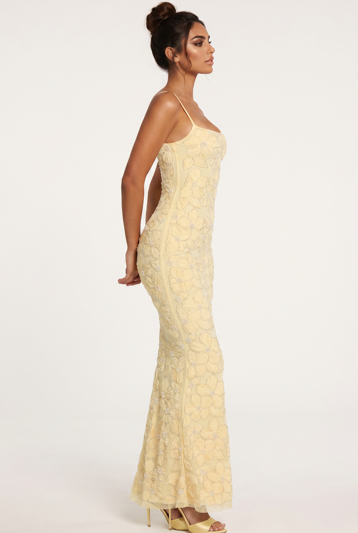 Robe Longue Valora - Jaune Beurre