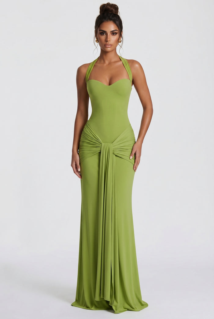 Robe Longue Gia - Olive