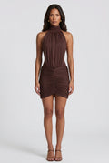 Robe Courte Thekla - Brun Prune