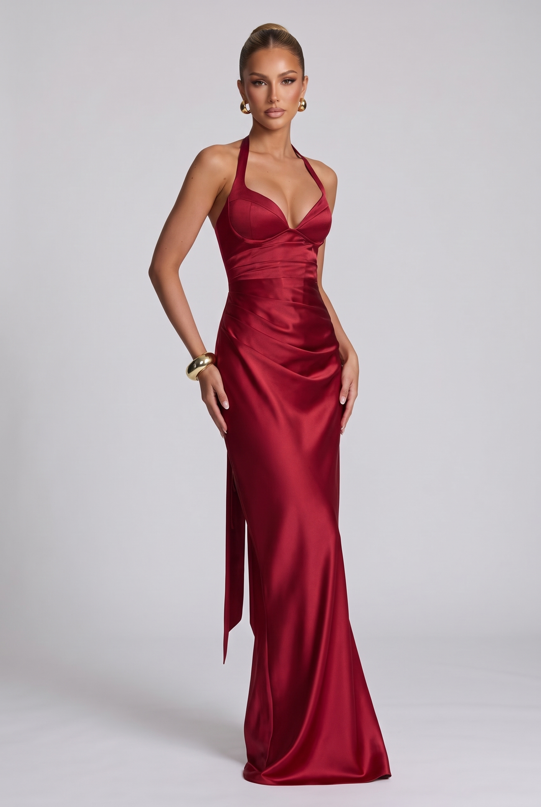 Ophelia Maxi Dress - Deep Red