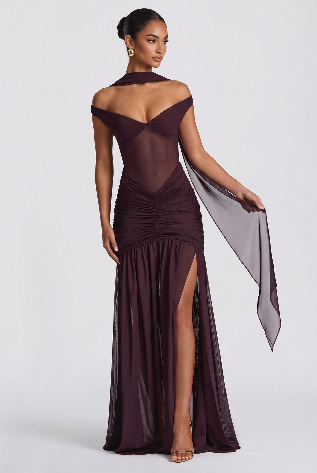 Alaia Maxi Dress - Plum