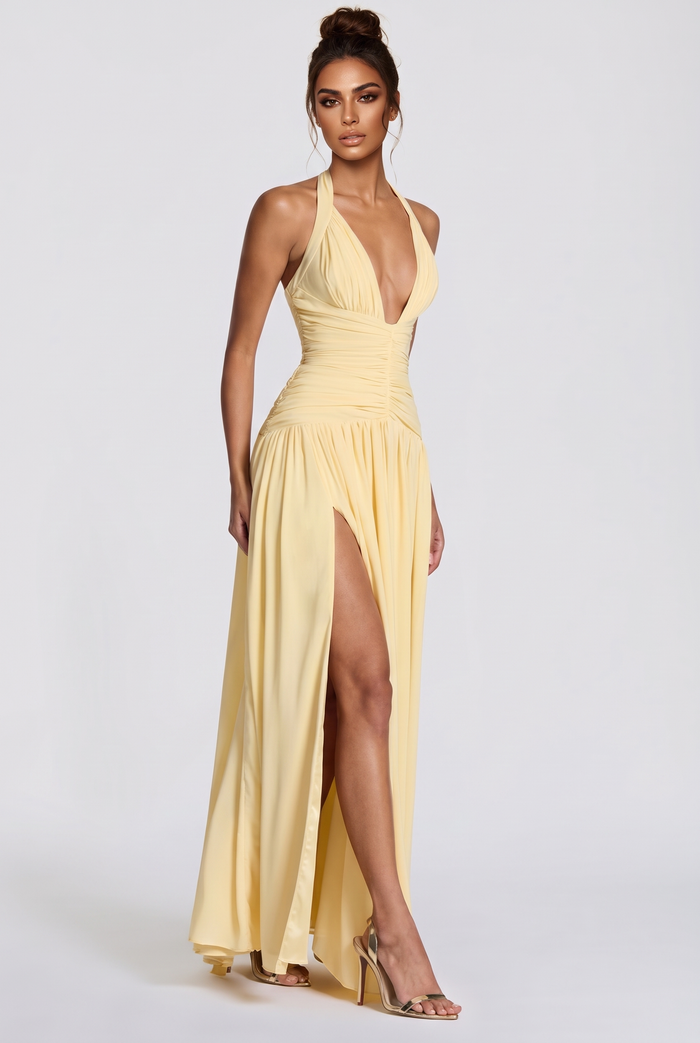 Amaris Maxi Dress - Lemon