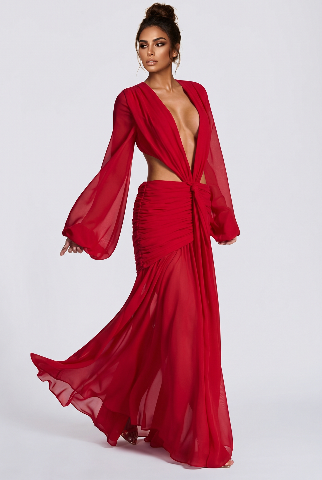 Andrina Maxi Dress - Red